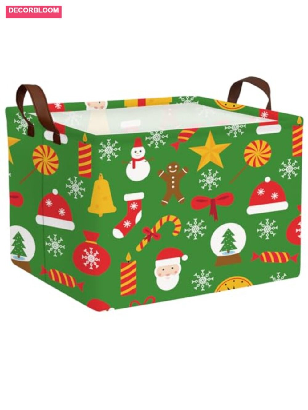 Collapsible Christmas Storage Basket Canvas Toy Box Gift Bin